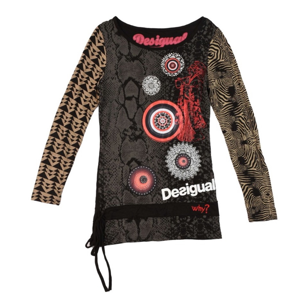 DESIGUAL Multicoloured Jumper-Dress/Long-Shirt